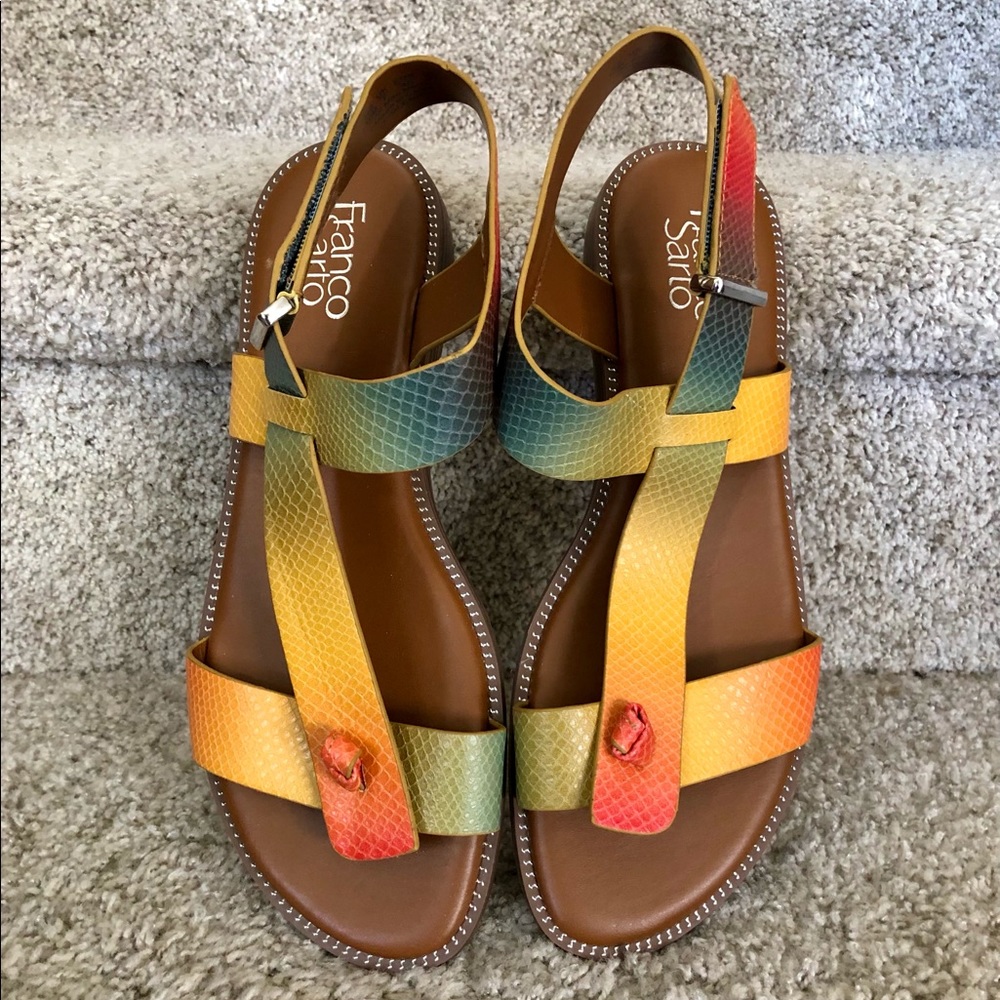 Franco Sarto Glenni Sandals 🌈 Multi Faux Leather